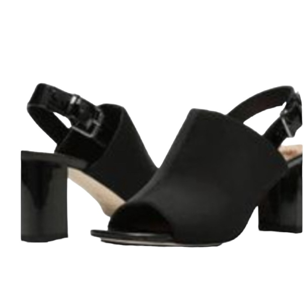 Donald J Pliner Piri heel‎ Halie Mules Black Open Toe Slingback size 10